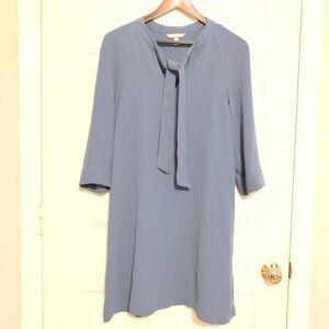 H&M Blue Tie-Neck Dress